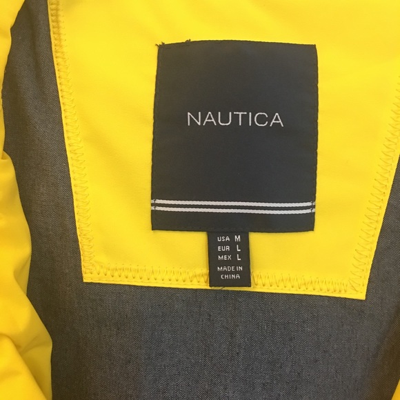 MEN's Nautica - Sz Med - Yellow Rain Jacket - Picture 5 of 5